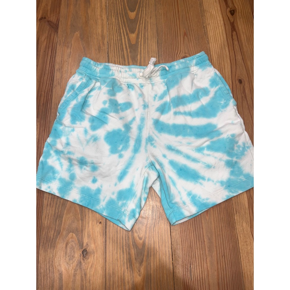 Vineyard Vines Mens Blue White Tie Dye Sweat Shorts Drawstring Size Small
